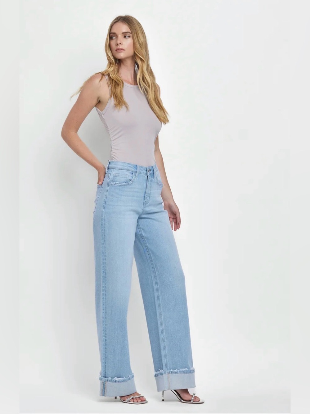Flying Monkey Denim | The Ivy Cuff Baggy Wide Denim